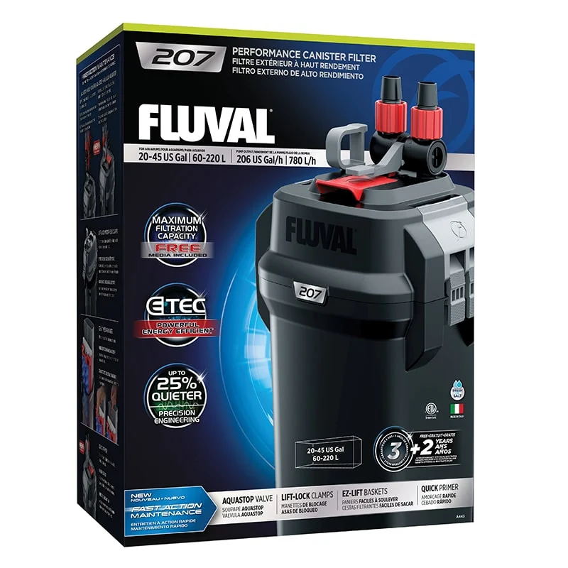 Fluval 207 External Filter (60-220L, 780 LPH)