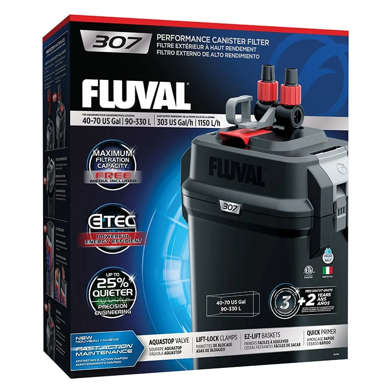 Fluval 307 External Filter (90-330L, 1150 LPH)