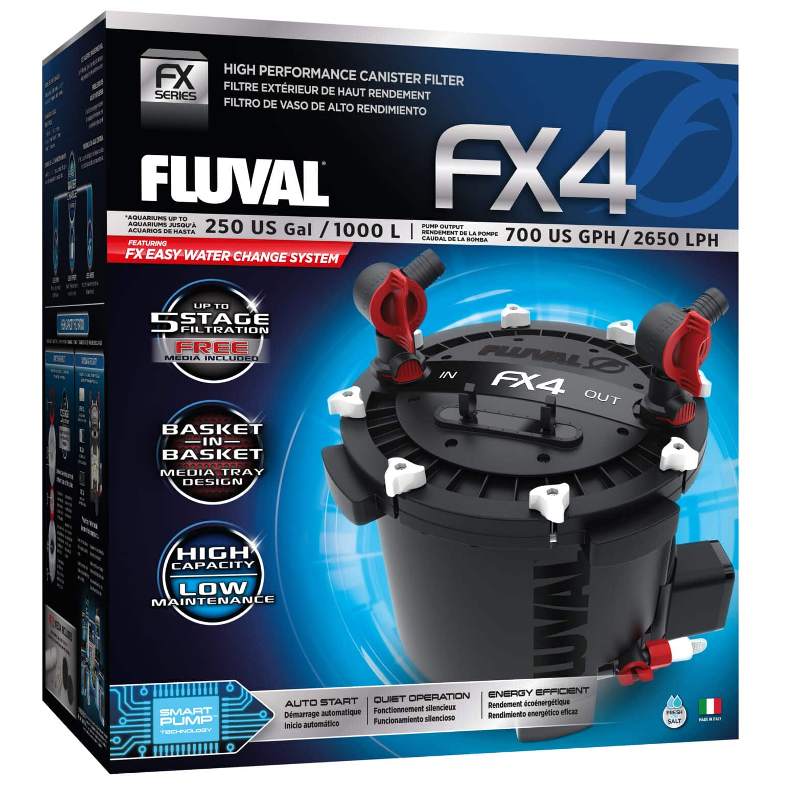 Fluval FX4 External Filter (1000L, 2650 LPH)