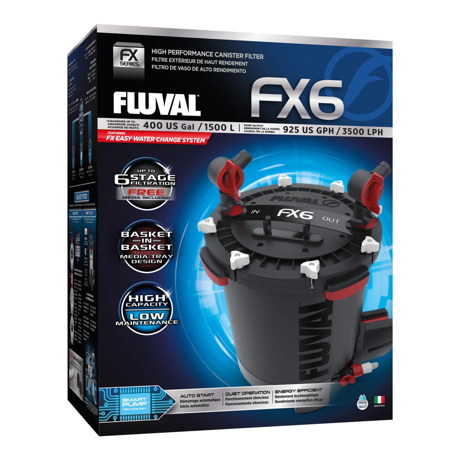 Fluval FX6 External Filter (1500L, 3500 LPH)